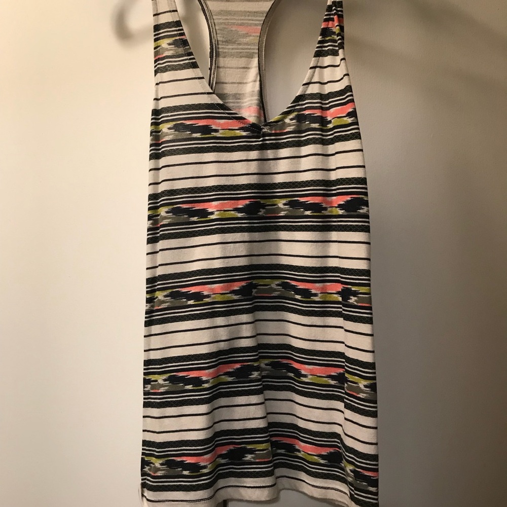 Multicolored tribal design tank top, medium